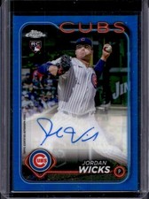 2024 Topps Chrome Update Jordan Wicks Auto RC Blue Refractor Rookie #/150 Cubs