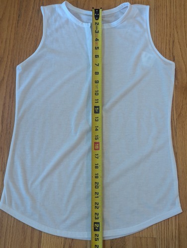 Camiseta Top Tru Hearts Blanca Cuello en V con Pliegue Ligera Talla Med Nueva con Etiquetas - Imagen 3 de 6
