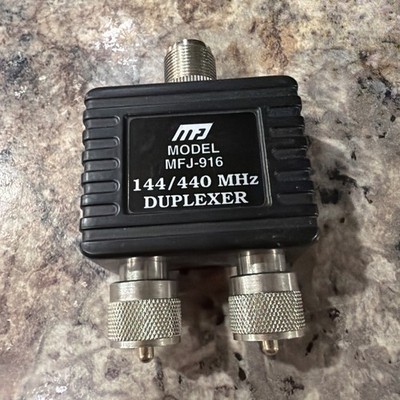 MFJ-916 Duplexer 144/440 MHz VHF/UHF Ham Radio Antenna Splitter