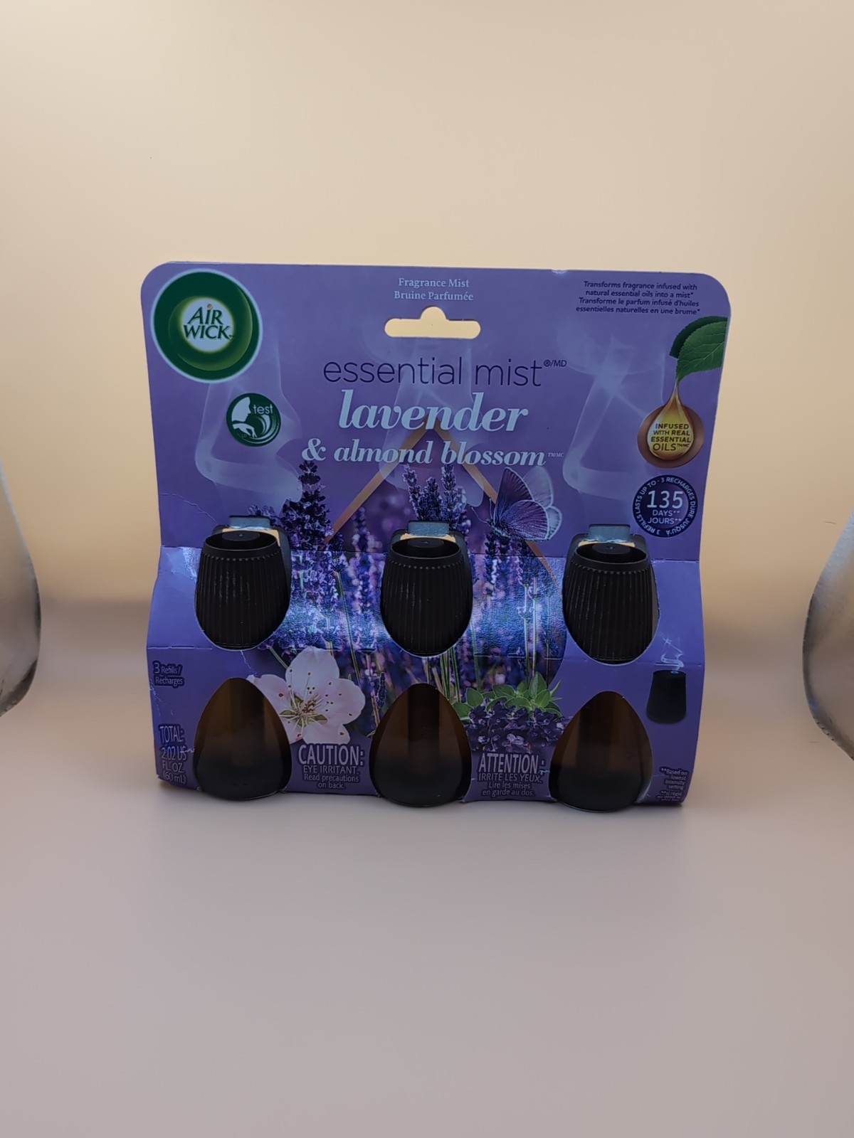 Air Wick Essential Oil Mist Refill 3 Lavender and Almond Blossom Air Fresheners 