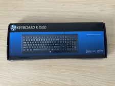 HP K1500 Wired USB Keyboard Full Size QWERTY Black New Open Box