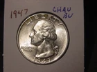 1947 WASHINGTON QUARTER CHOICE AU BU BETTER DATE BU LOOK FREE SHIPPING