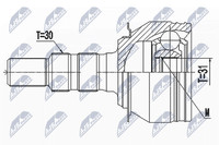 NTY Gelenksatz, Antriebswelle NPZ-DW-032 FüR Chevrolet