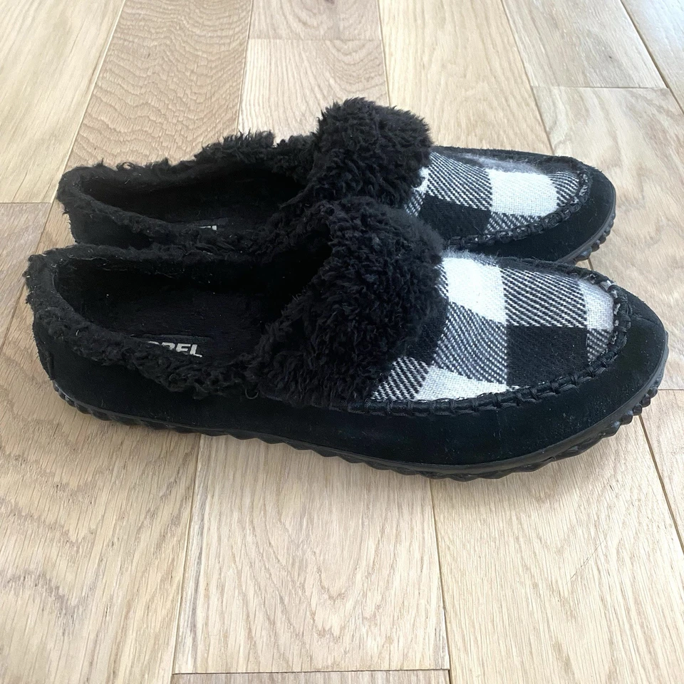 Zapatilla Sorel Out N About para mujer talla 10 Buffalo Check negra blanca Foto 2 de 4