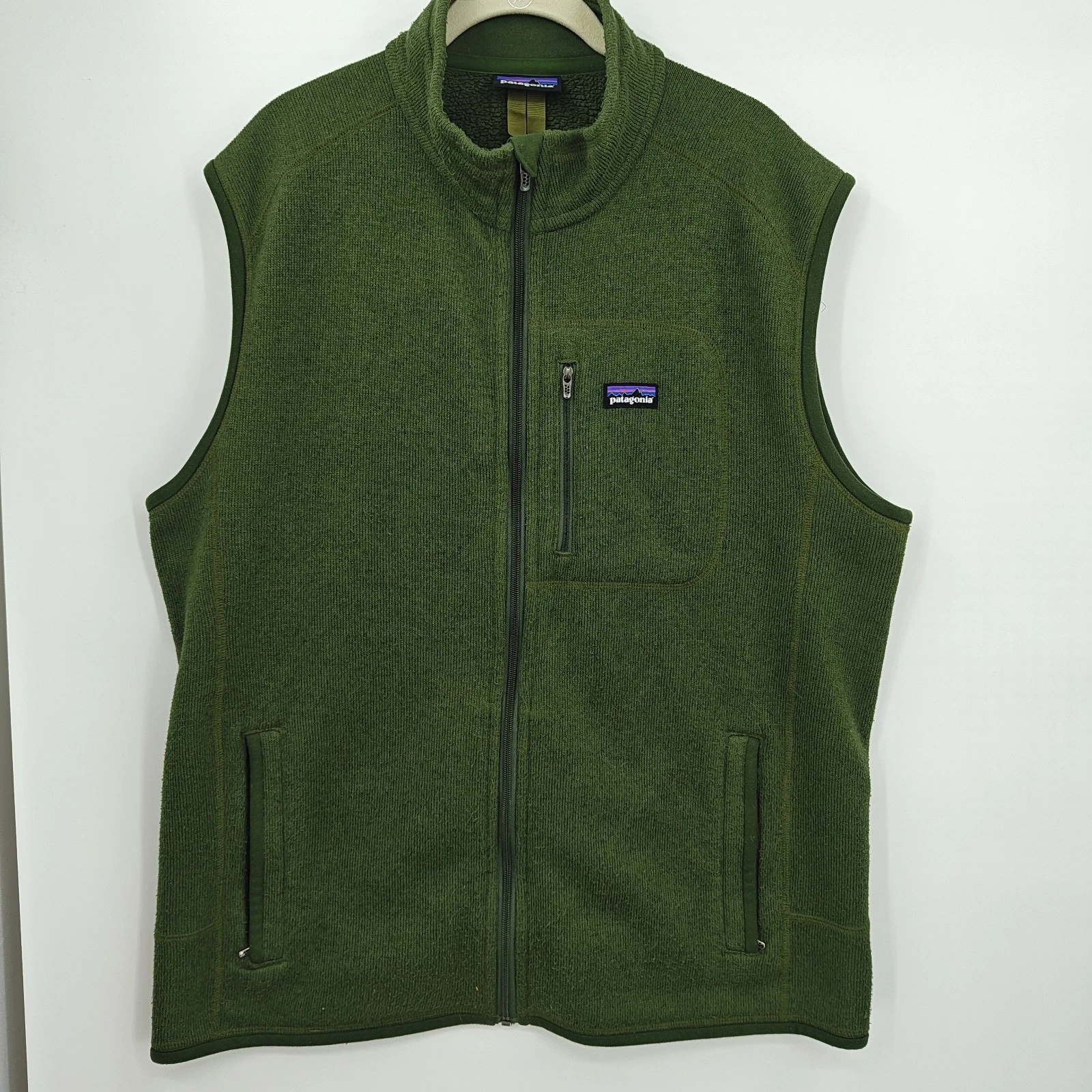 Patagonia Better Sweater Fleece Vest Mens Large Full Zip Pine Green