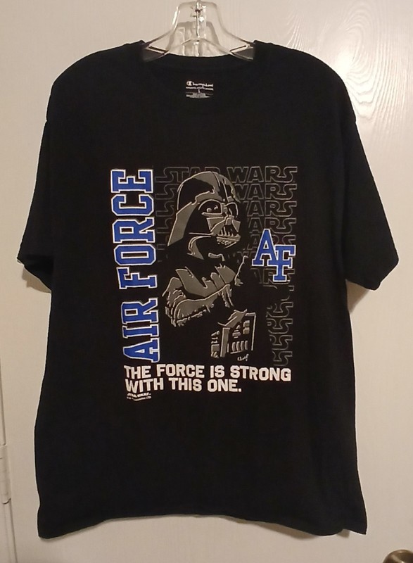 Air Force Star Wars Champion Mens Tee Shirt The Force Is Strong With This One
