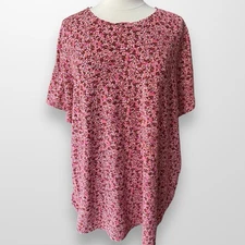 Lands End Womens Size 2X Top Shirt Short Sleeve Stretch Lightweight Casual