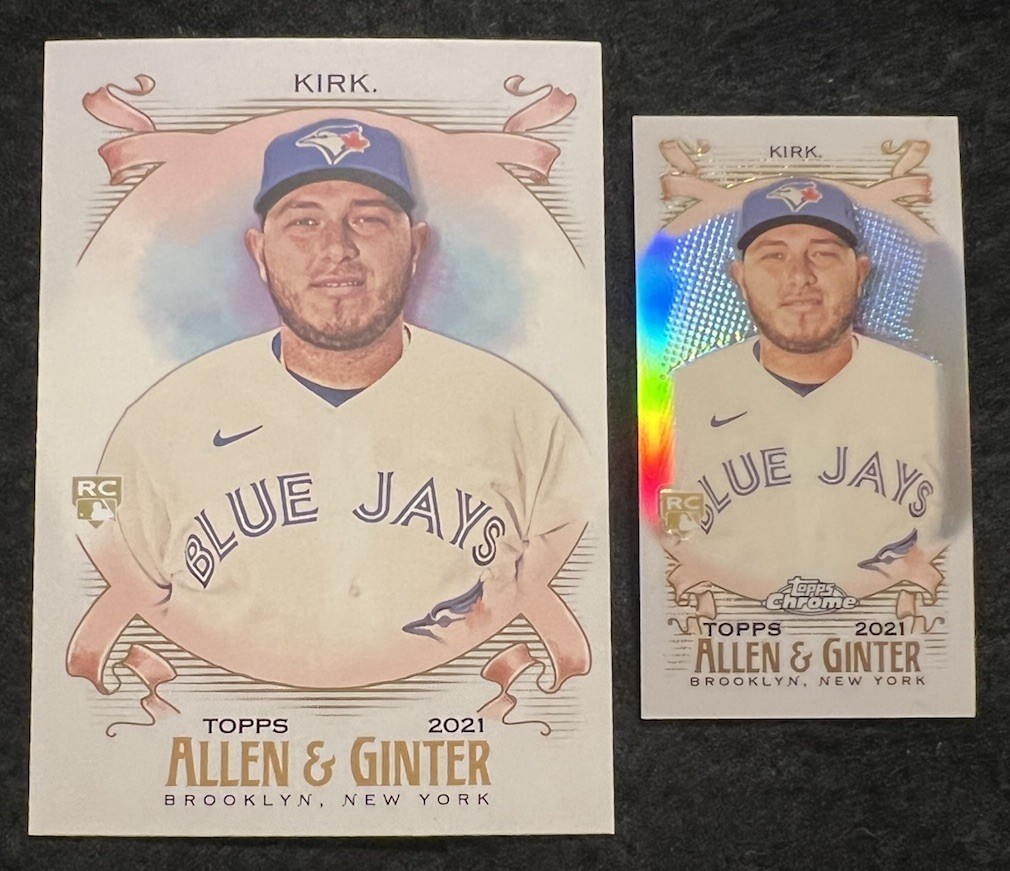 2021 Topps Allen & Ginter Chrome Refractor Mini - Alejandro Kirk - RC #261 +Base