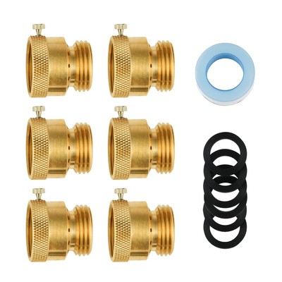SUNGATOR 6-Pack Vacuum Breakers, 3/4'' Anti Siphon Valve Outside Faucet, 3/4 ...