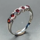 Fashion jewelry Natural Rhodolite Ring 925 Sterling Silver Size 6.5 /R471900