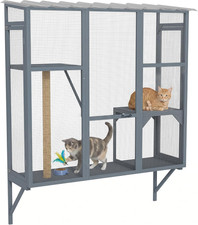 Outdoor Catio, Cat Window Catio Box Enclosure for 2-3 Large Indoor Cats