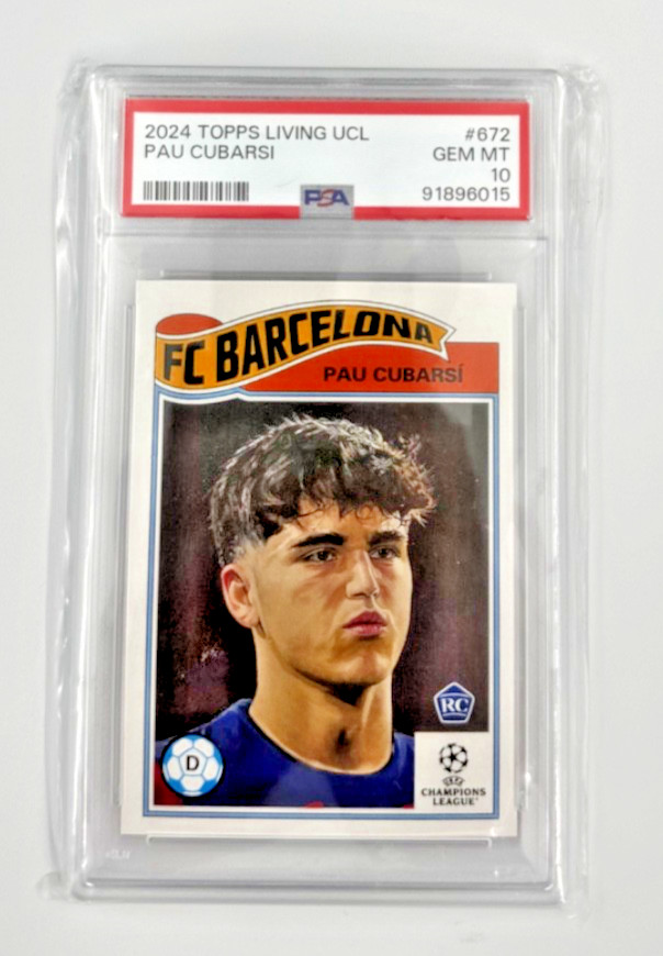 Pau Cubarsi 2023 Topps Living Set UCL Rookie PSA 10 Gem Mint RC Barcelona Spain