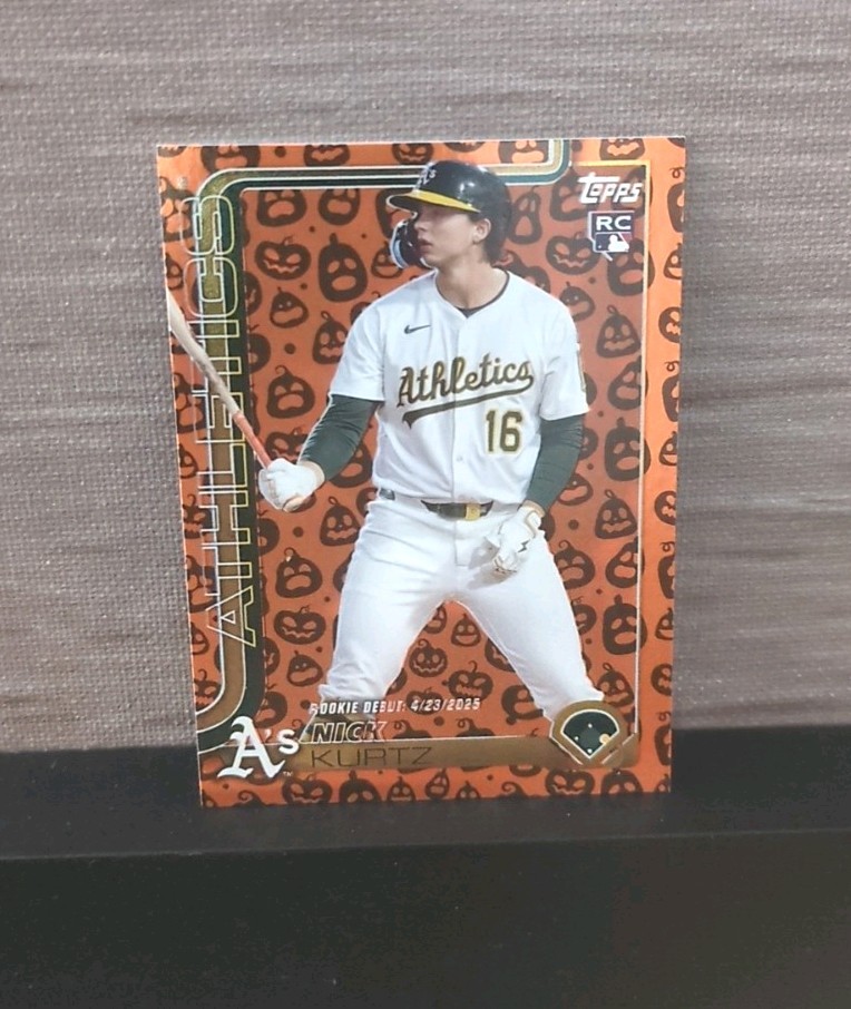 2025 Topps Update Series-Rookie Debut Nick Kurtz#US197 Jack-O'-Lantern Foil (RC)
