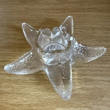 Single Crate & Barrel Glass Starfish Tea light Votive Candle Holder Beach House