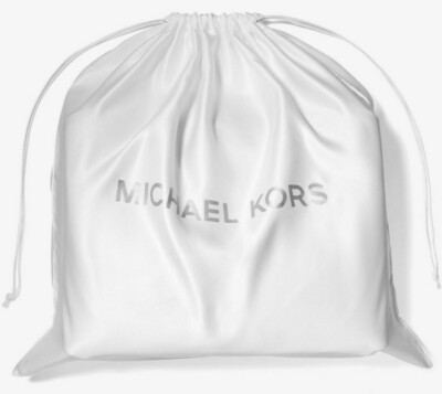 Set of 3 Michael Kors MED Drawstring Dust Bag Ivory Silver 16''x14'' 35S0PU0N6C F