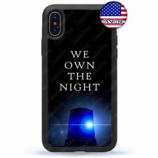 Case Cover Own The Night Blue Line Police iPhone 17 16 15 14 13 12 Pro Max Plus