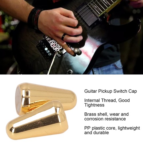 (Gold)2PCS Guitar Pickup Switch Caps 3 Way 5 Way Toggle Switch Knob Tip XAT - Picture 9 of 22