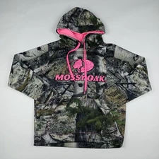 Mossy Oak Camo Hoodie Sweatshirt Camouflage Pink Women's Size Small Pullover