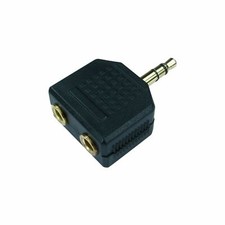 3.5mm Jack Headphone Double Twin Splitter Adaptor Stereo Plug to 2 Sockets