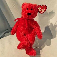Sizzle Bear 4399 Ty Beanie Baby 2001 Valentine's PE Retired Red  7.99