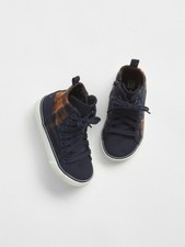GAP TODDLER BOY'S PLAID HI-TOP SNEAKERS 44.95 SIZE 6 BNWT