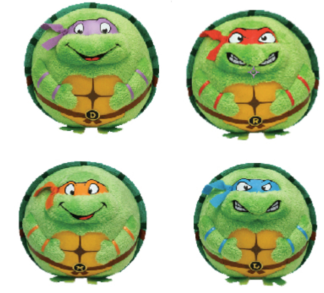 TY ** Sets of 4 ** Teenage Mutant Ninja Turtles Beanie Ballz