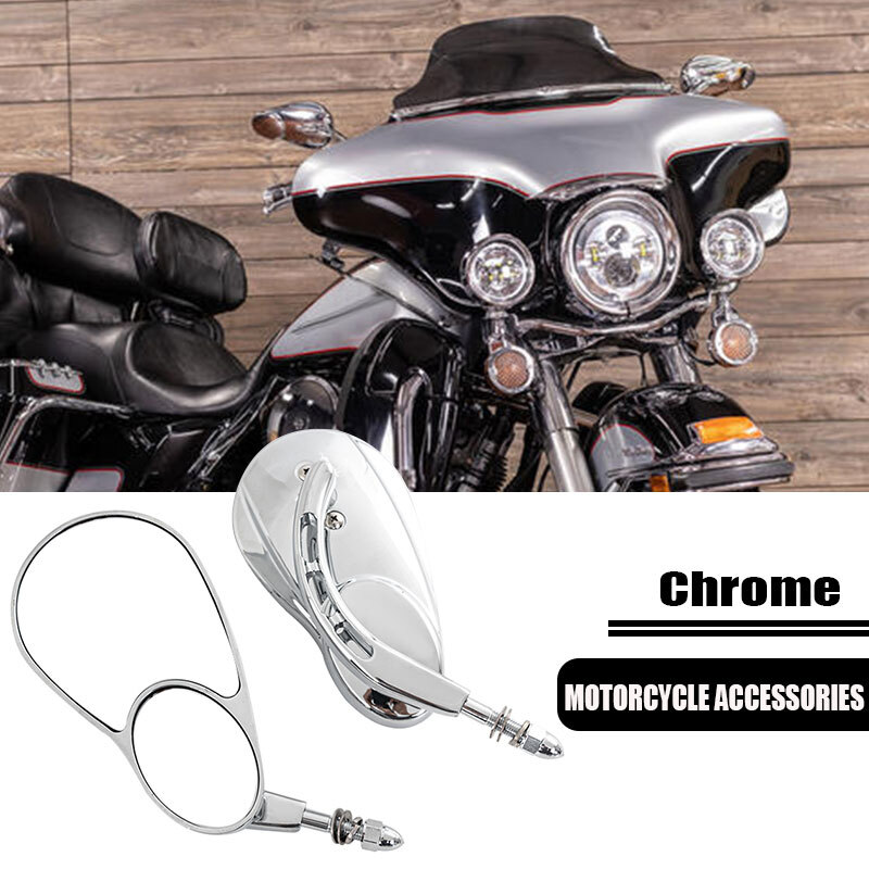 8mm Split Vision Mirrors Fit For Harley Touring Electra Street