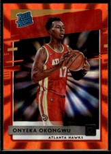 2020-21 Panini Donruss Rated Rookies Onyeka Okongwu Orange Holo Laser RC Atlanta