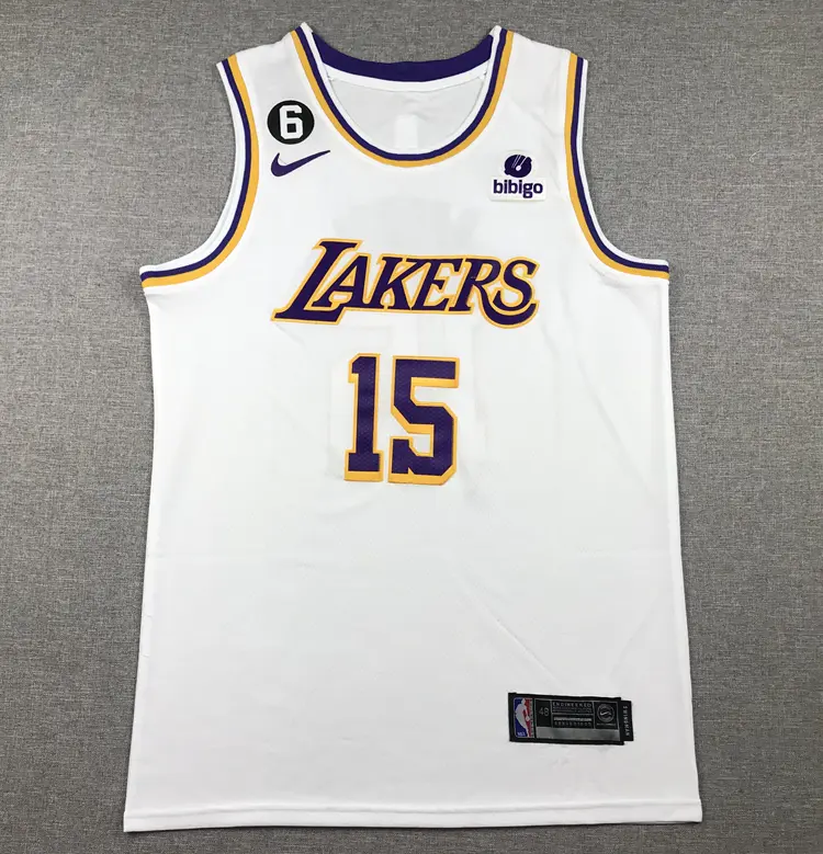 Los Angeles Lakers #15 Austin Reaves White Stitched Jersey