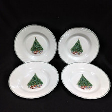 REDUCED Set of 4  Salem  Porcelle Noel Pattern Soup / Salad Bowls   9 "