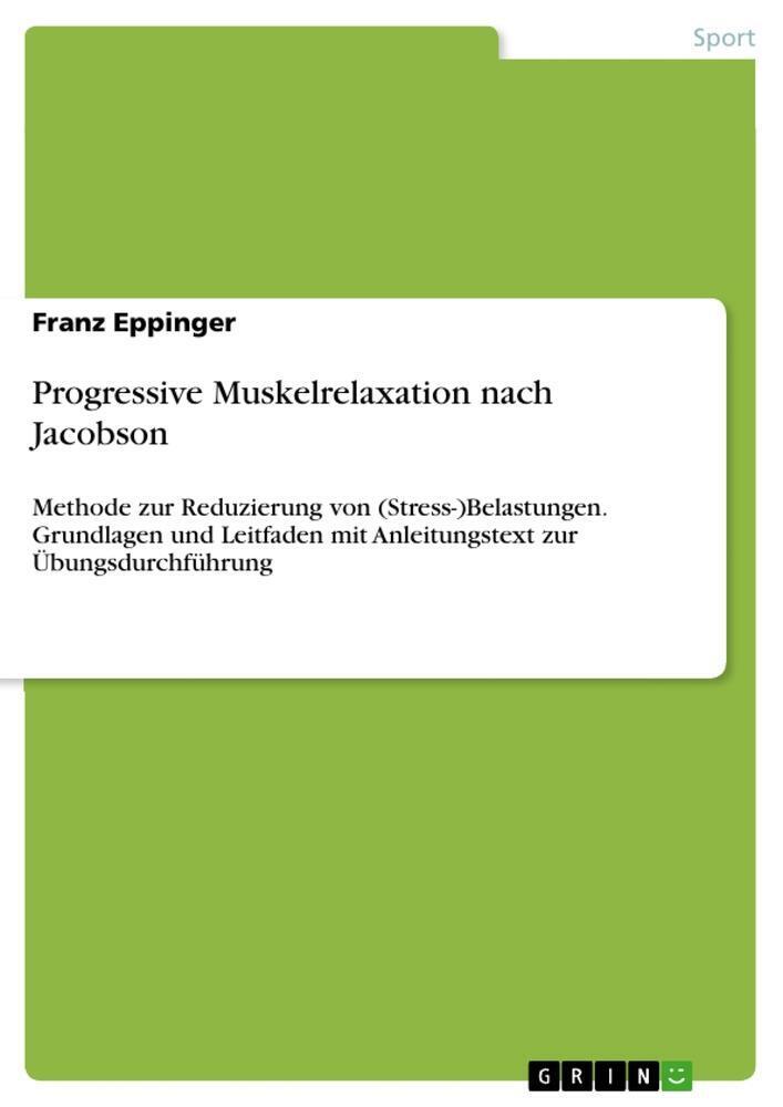 Thumbnail - Progressive Muskelrelaxation Nach Jacobson Franz Eppinger Taschenbuch