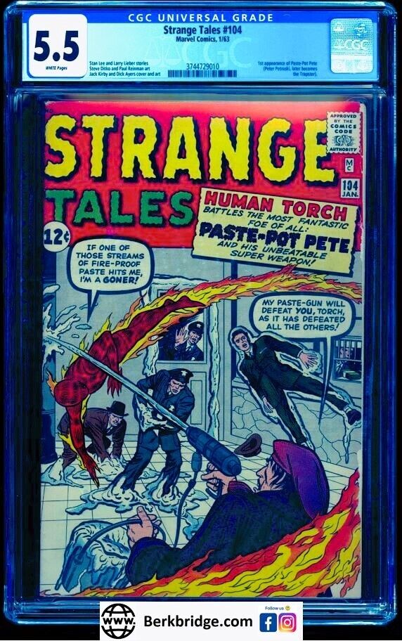 STRANGE TALES 104 CGC 5.5 WP NICE AS OUR 7.0 💎 $25 OFF w any FANTASTIC FOUR 36