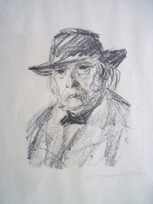 ARNO MOHR "Bildnis Theodor Fontane", 1974