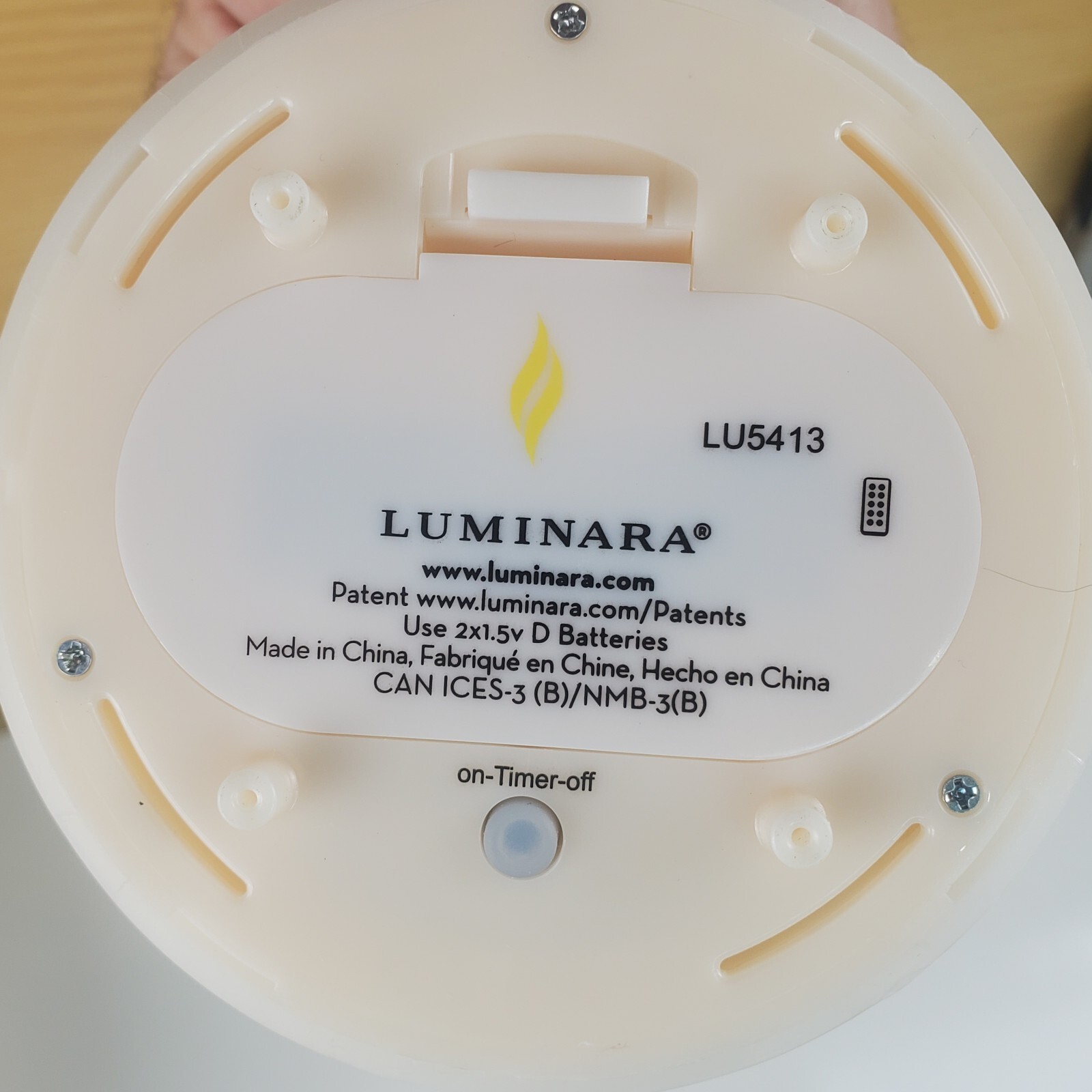 Luminara Flameless Candle 9 Inch Ivory Real Flame Effect Candle Gift