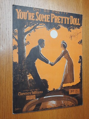 You're Some Pretty Doll by Clarence Williams Barbelle Art Deco Cover Sheet Music