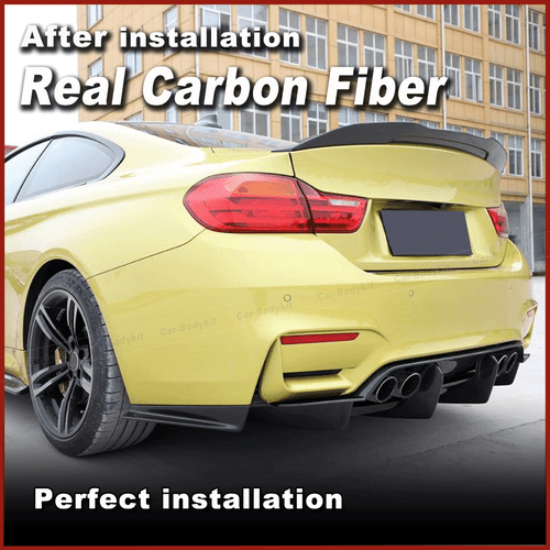 Difusor trasero de carbono faldón trasero difusor alerón para BMW M3 F80 M4 F82 F83 14-19 - Imagen 2 de 11