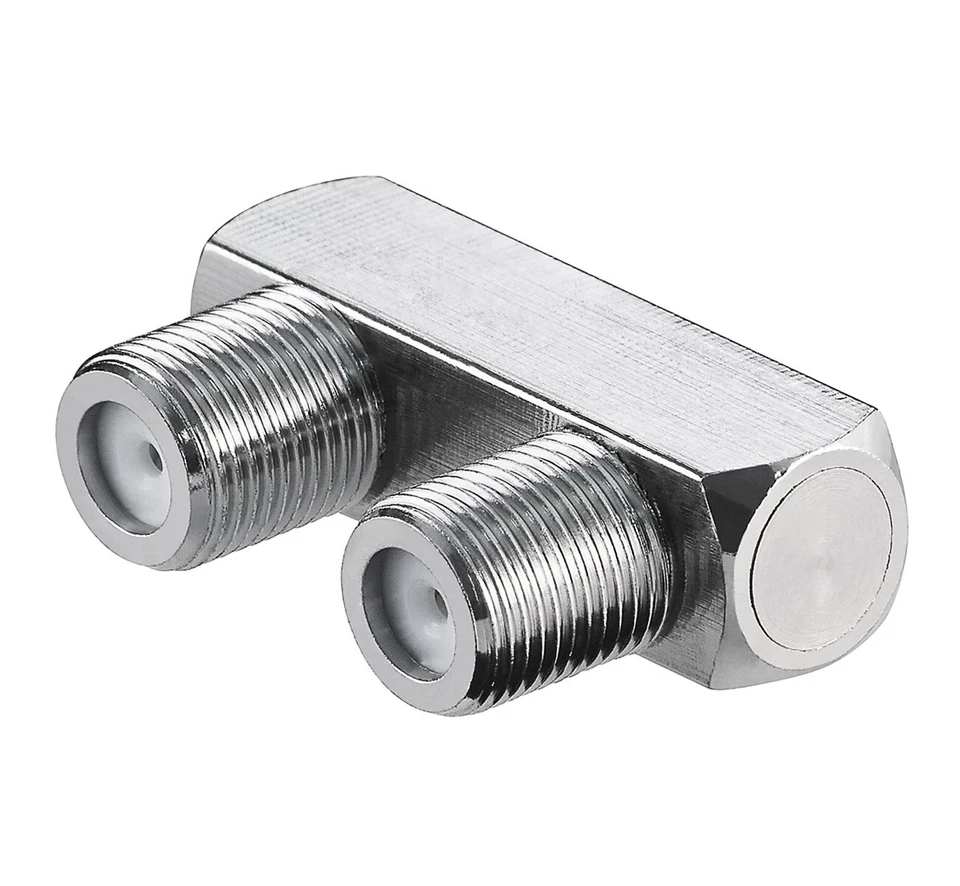 MAXTRACK F-Verbinder U-Form SAT Doppelkupplung F-Buchse > F-Buchse Unterputzdosen TV Koax