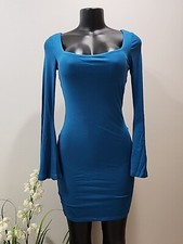 Brand New Popilush Women’s Size S Blue Long Sleeve Shapewear Short Dress