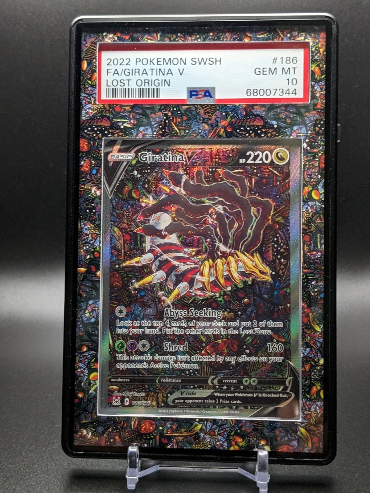 Mavin  2022 Pokemon SWSH Giratina V #186/196 Alt Art Lost Origin PSA 10  Gem Mint