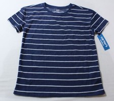 Carter's Boy's Striped Waffle Knit Short Sleeve Pajama Top EJ3 Navy Size 8 NWT
