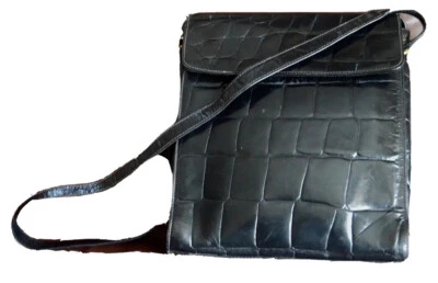Harvey Nichols Classic Vintage Black Congo Leather Small Sized Shoulder Bag - Image 1 of 4