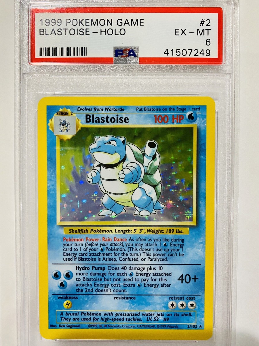 PSA 6 BLASTOISE 1999 Pokemon Base #2/102 Holo Card PSA 6 | eBay