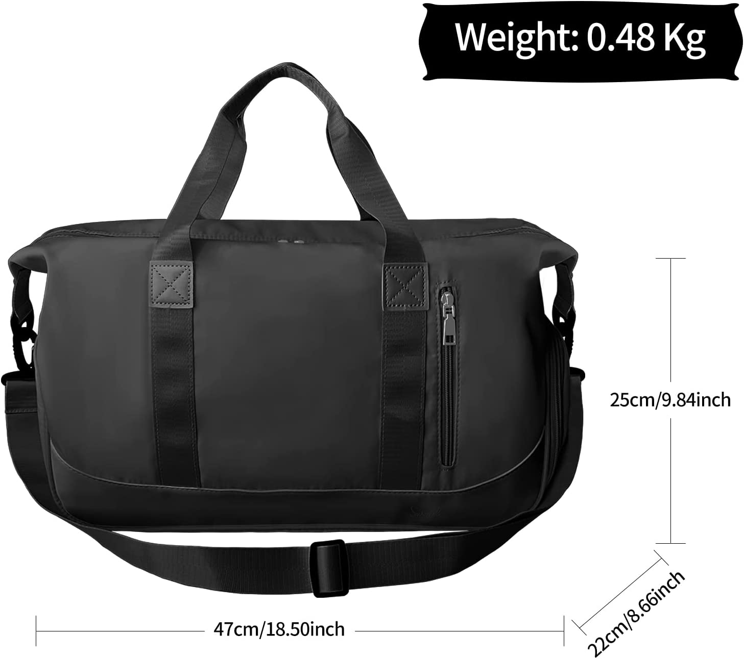 Sports Gym Bag for Women and Men Travel Duffel Bag Overnight Shoulder