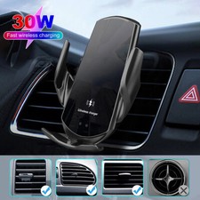 30W Wireless Fast Car Charger Phone Holder Bracket For iPhone 15 Pro Samsung S24