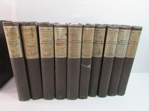 Honore de Balzac 20 Volumes 1899 Antique Distressed Décor Book Set - Picture 21 of 24