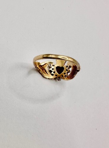 Solid 9ct Yellow Gold Irish Claddagh Ring Jewellery Size:K Gift - Picture 3 of 5