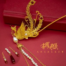 New Phoenix Hair Pin Tassel Chinese Wedding Hair Accessory