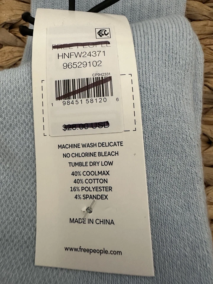 Calcetines hasta la rodilla Free People Movement azules lazos talla única nuevos con etiquetas Foto 3 de 3