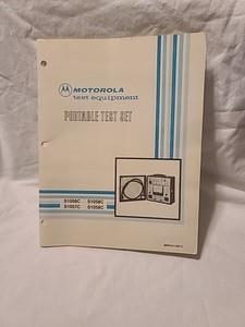 Original Motorola Test Equipment Portable Test Set Service Manual (1980)