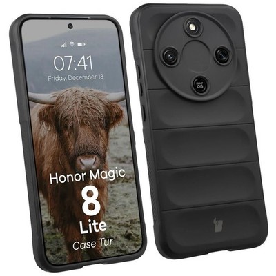 Handyhülle für Honor Magic8 Lite Bizon Case Cover Schutzhülle Etui Hülle Schwarz